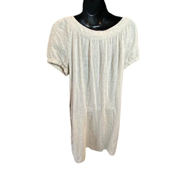 Sfera Embroidered Linen Blend Dress Size 38 (Medium) - Picture 3 of 15